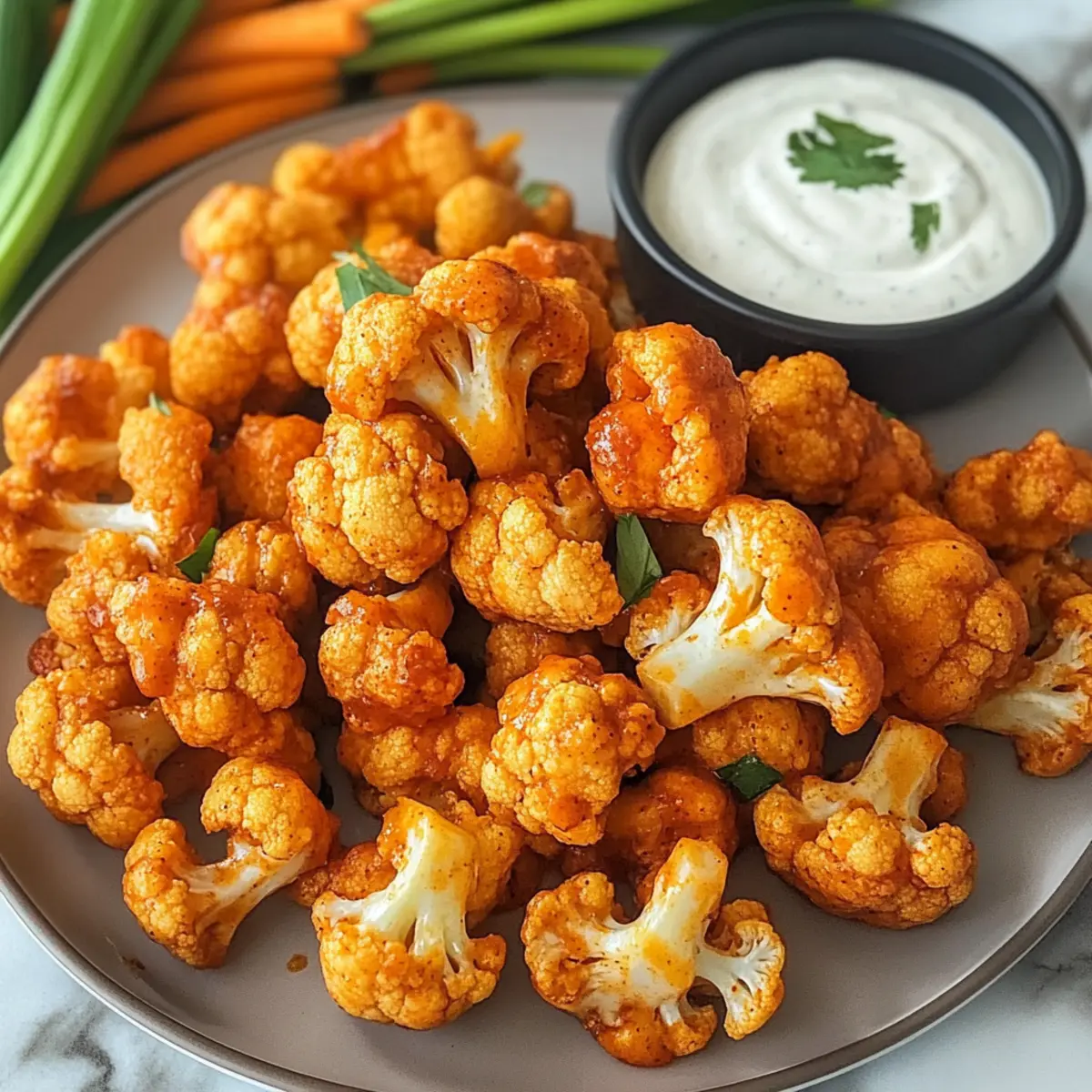 Buffalo Blumenkohl HeiAluftfritteuse Rezept einfach zubereiten. avkclo